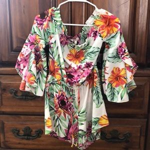 Hint of blush floral jumper